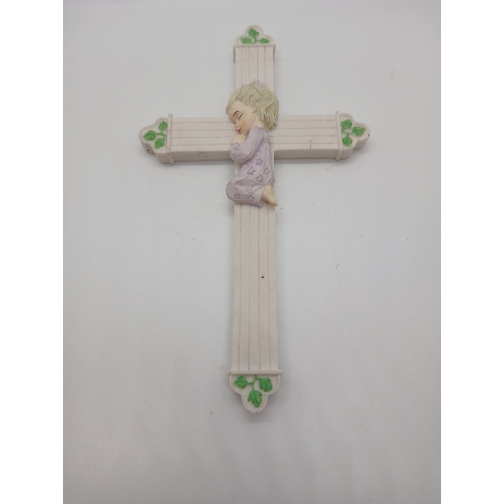 Precious Moments Girl Cross Nightgown Kneeling Communion Praying 1998